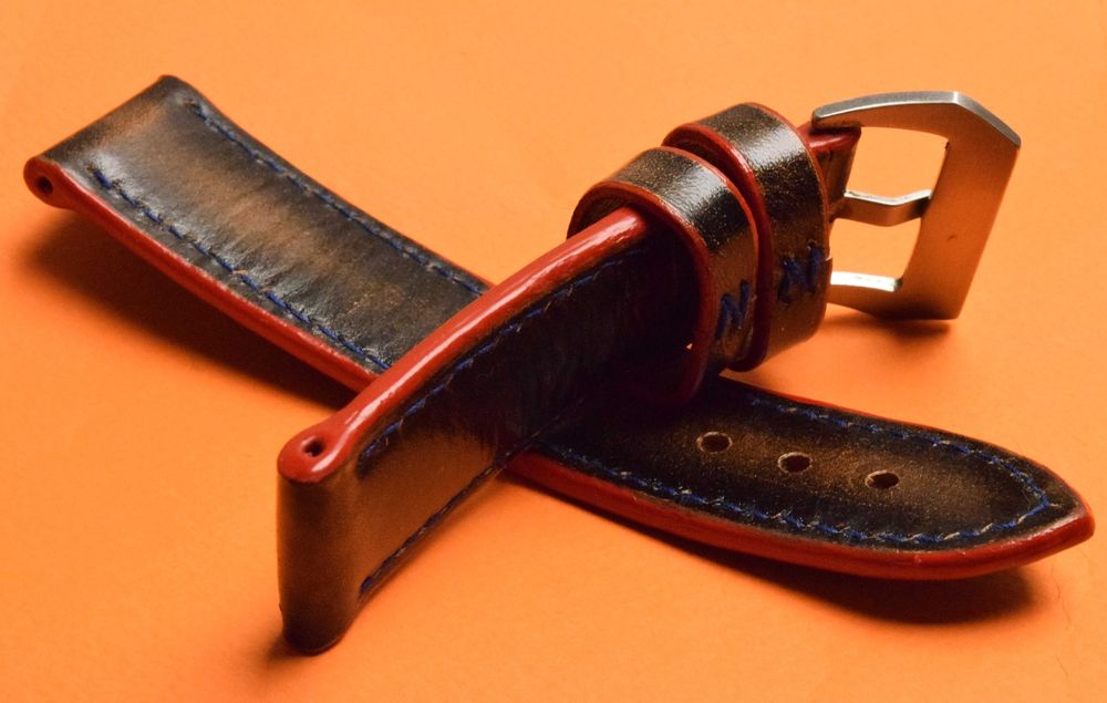 Кожена каишка за часовник Panerai ръчна изработка 26/26мм, 26/24мм