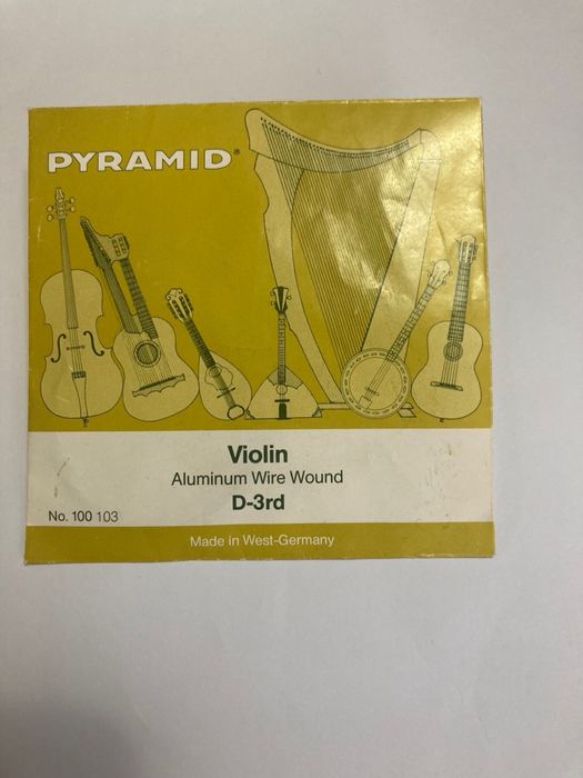 2 corzi vioara aluminiu Pyramid A-2nd D-3rd