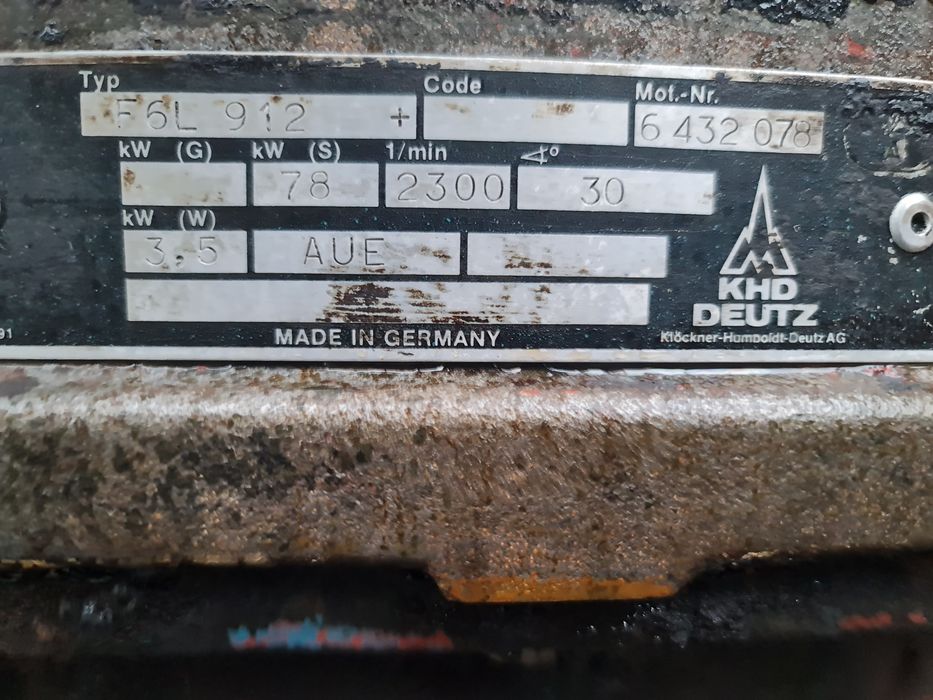 Motor DEUTZ F6L 912 /pompa hidraulica