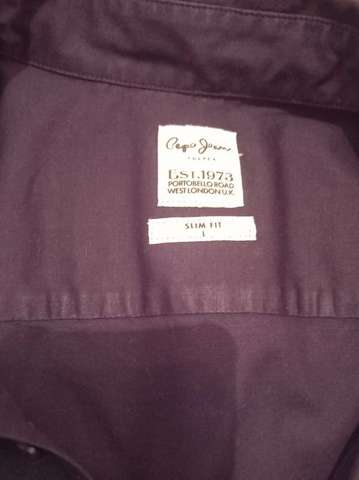 Cămașă originală Pepe Jeans, neagră,  mărimea L