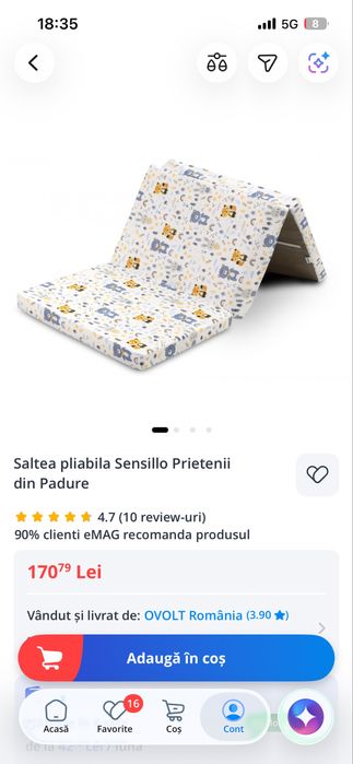 Vand saltea pliabila