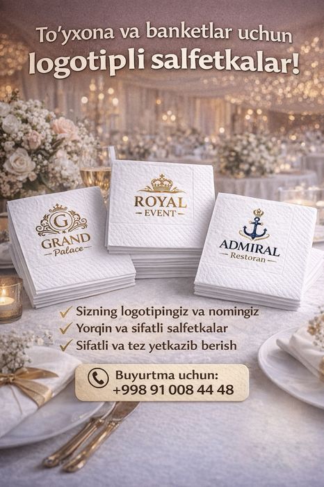 Logotipli salfetkalar