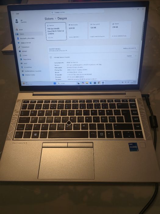Laptop HP 850 G8, i5-1145G7, ram 16gb, ssd 256gb