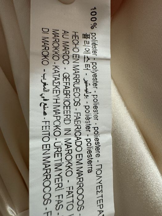 Rochie crem deschis / oyster satinat tip furou cu spatele gol Zara S