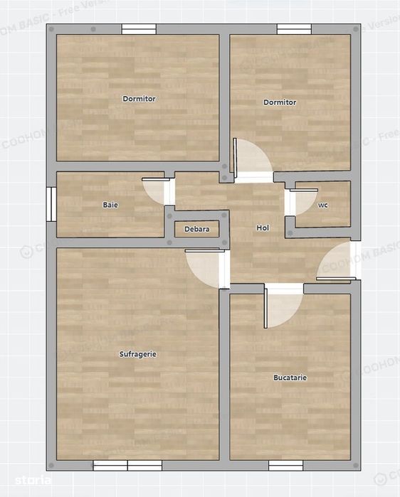 Apartament parter înalt