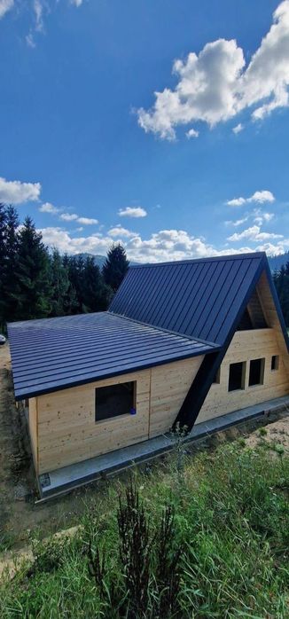 vand Cabana A-Frame Modernă – Design Rustic, datorită lemnului