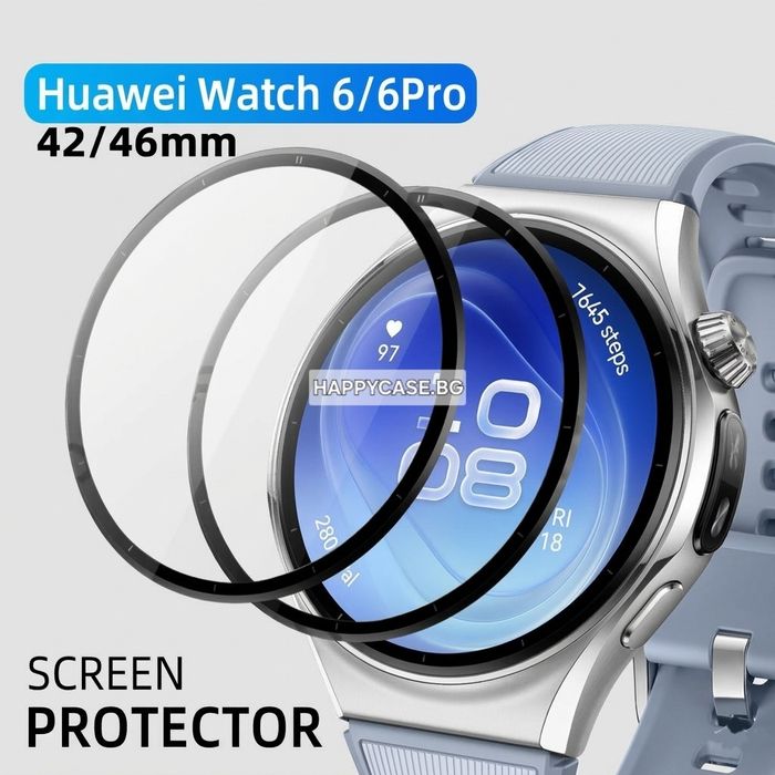 Huawei Watch 6 Pro 46 43 mm / Watch 6 46 42 mm / 5D Извит протектор за цял екран