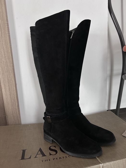 Cizme lungi de piele intoarsa Lasocki