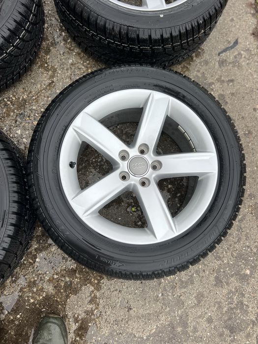 ЧИСТО НОВИ джанти AUDI с НОВИ ЗИМНИ гуми Dunlop 225/55/17 .