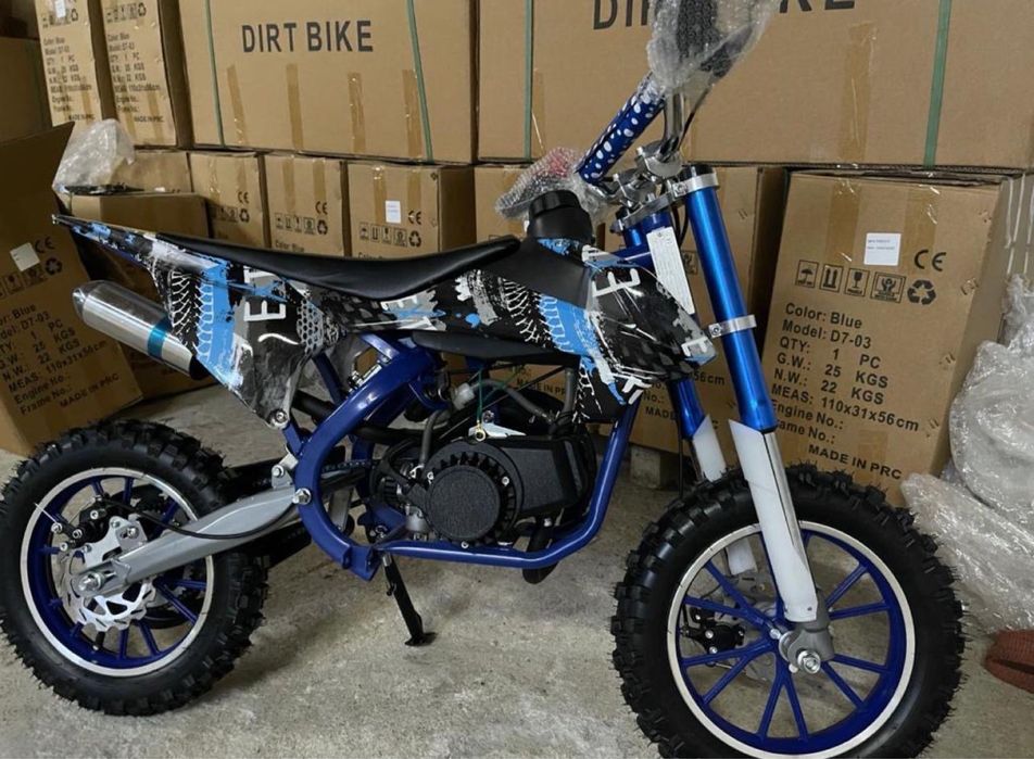 Motociclete Motocross Copii 49cc Noi Factura si Garantie RATE TBI BANK Motoreta benzina 2 timpi Roti 10Inch