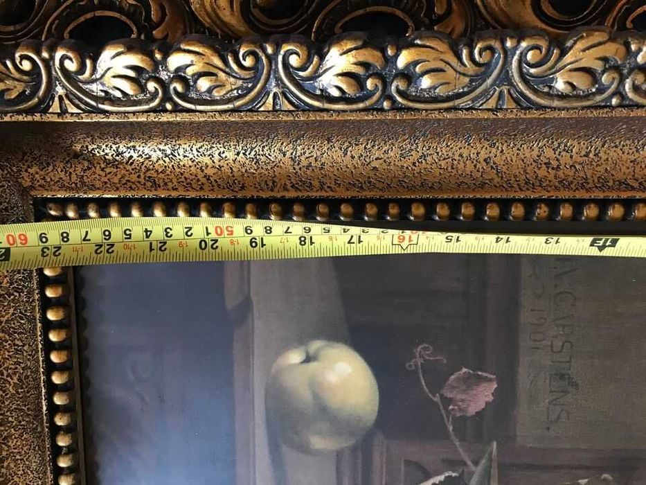 разкошна голяма позлатена рамка масивно дърво