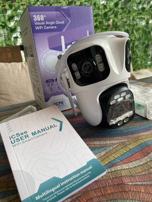 Wi-Fi Smart Камера 360° с Троен Обектив и Нощно Виждане