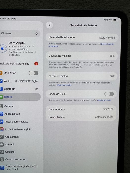 Ipad pro 11 M4,256gb, baterie 96%