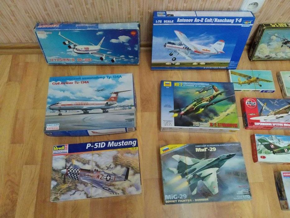 Сборные модели самолетов. Разные.