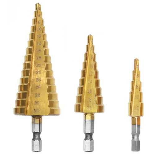 Комплект стъпкови свредла 3в1 4-12 мм, 4-20 мм, 4-32 мм