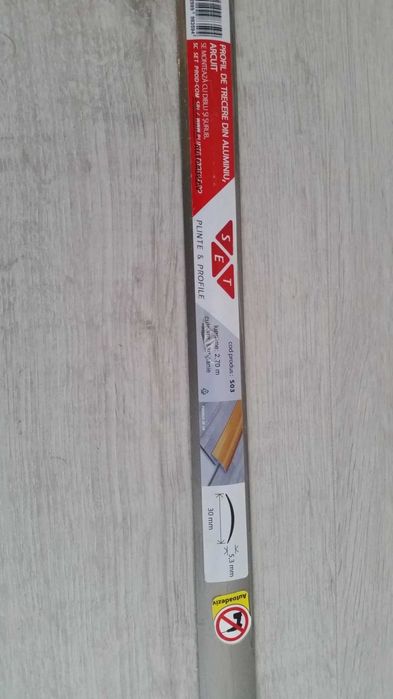 Prag profil de trecere din aluminiu 2,7m lungime