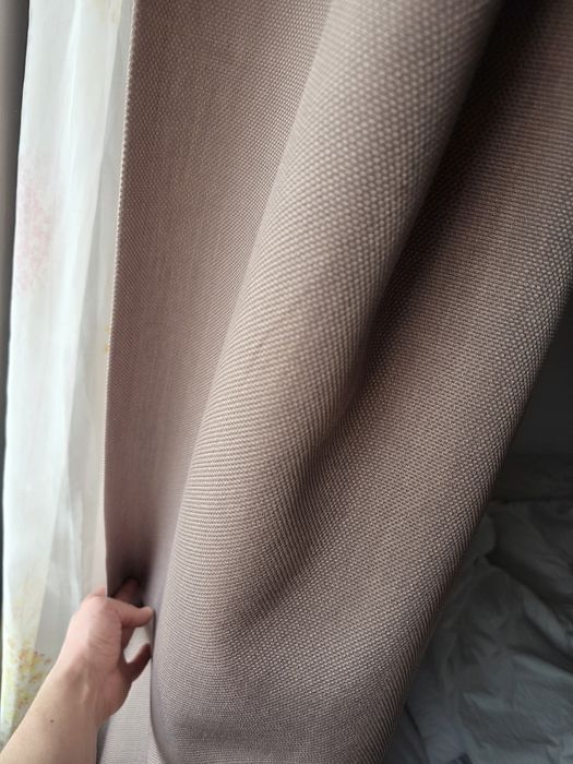 Vand galerie dubla cu perdele si draperii blackout incluse