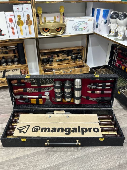 Подарочный набор Шампуры для шашлыка с деревянной ручкой Доставка есть