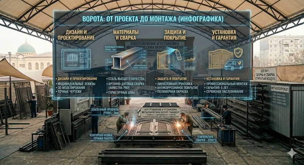 Temir darvoza, Naves, Навесы, Решетка, Металлические Железные Ворота