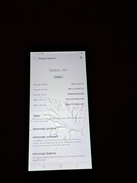 Samsung Galaxy J6 Plus STICLA FISURATĂ