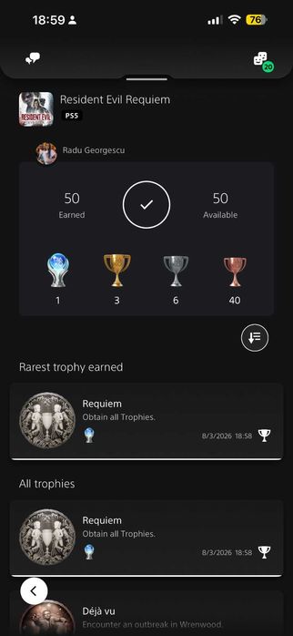 Vand / Schimb Resident Evil Requiem + Jocuri PS4 / PS5