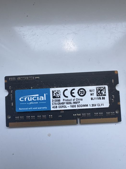 2 x 4GB RAM Laptopt DDR3 1600 mhz