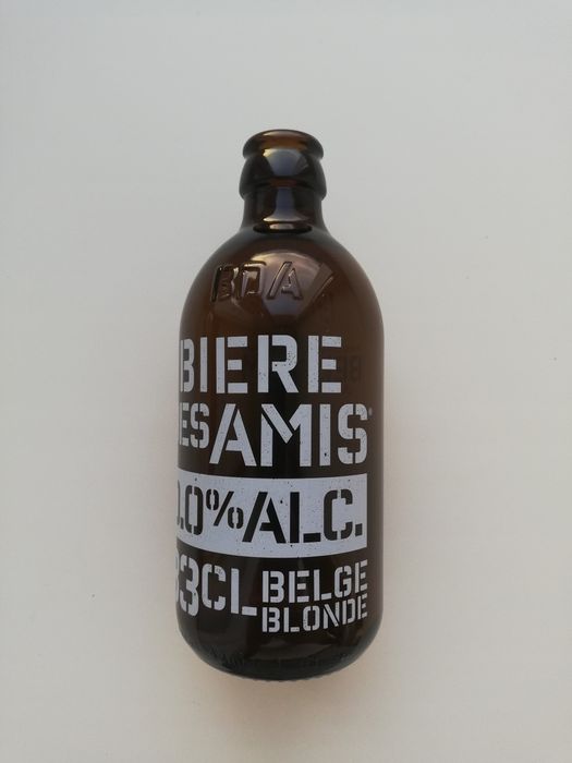 Бутылка коричневое стекло, декор