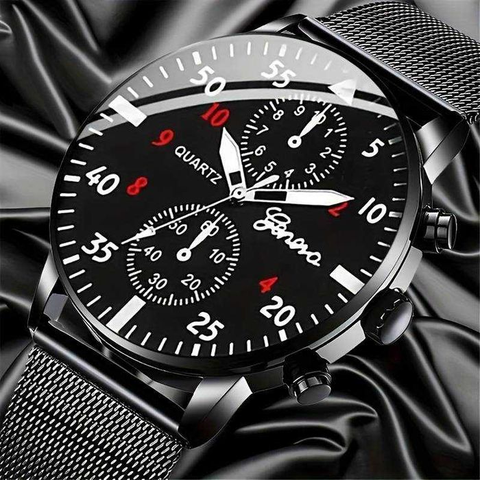 Ceas Cu Cuarț Pentru Bărbați-Femei, Calendar Luminos, Rezistent La Apă