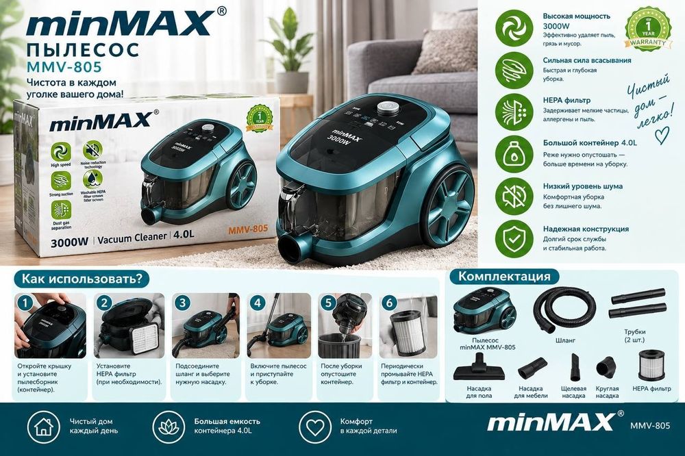 Пылесос для дома ,Dyson, MinMax, Дайсон, МинМакс,
