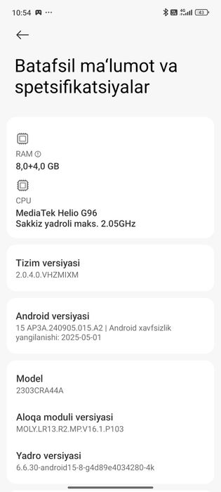 Redmi not 12s hamma joyi uziniki  qotmidi zor tel 8+4/256 gb