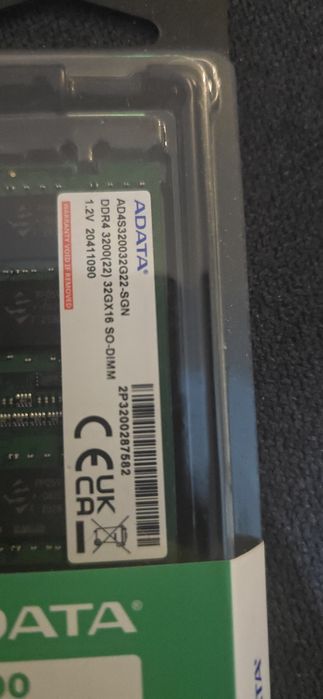 RAM Laptop Sodimm ADATA 32GB DDR4 3200MHz AD4S320032G22-SGN