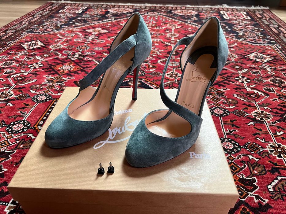 Christian Louboutin Decalcoco 100, велур, номер 40, оригинални, с кутия