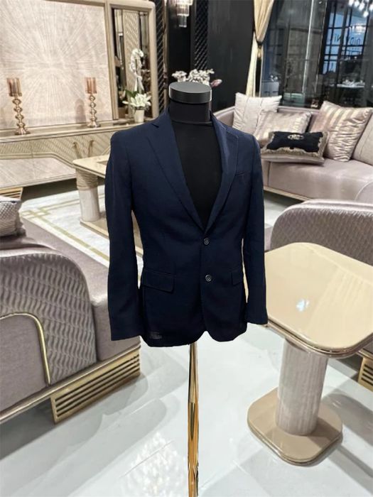 Sacou barbat Alcott&Co premium navy blue bleumarin 44