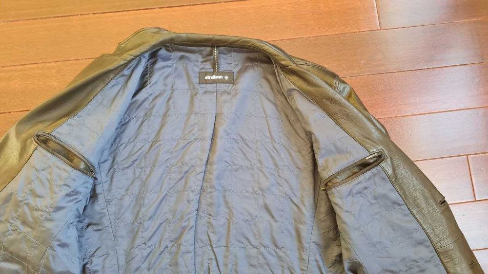 Мъжко Кожено Яке от Естествена Кожа - STRELLSON - Размер М 48 Slim Fit