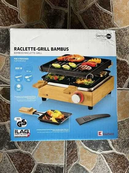 НОВ! Леко изтъркана опаковка! Раклет грил от бамбук,