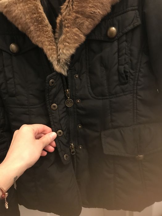 Зимно яке Fornarina с яка от естествен косъм