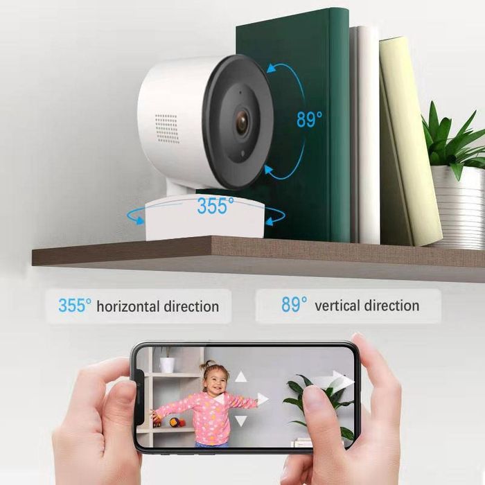 Tuya Smart 5MP WiFi IP PTZ 360° камера с бутон за интерком