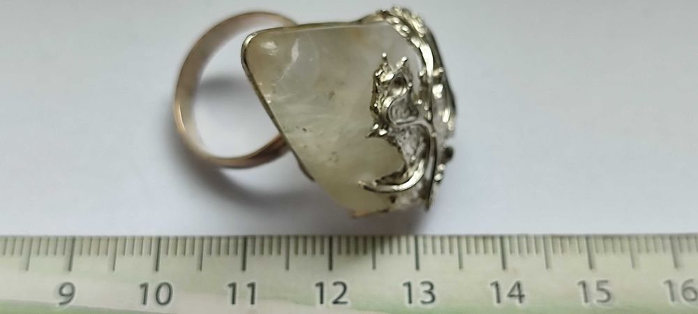 Кольцо серебряное с камнем Рутиловый Кварц