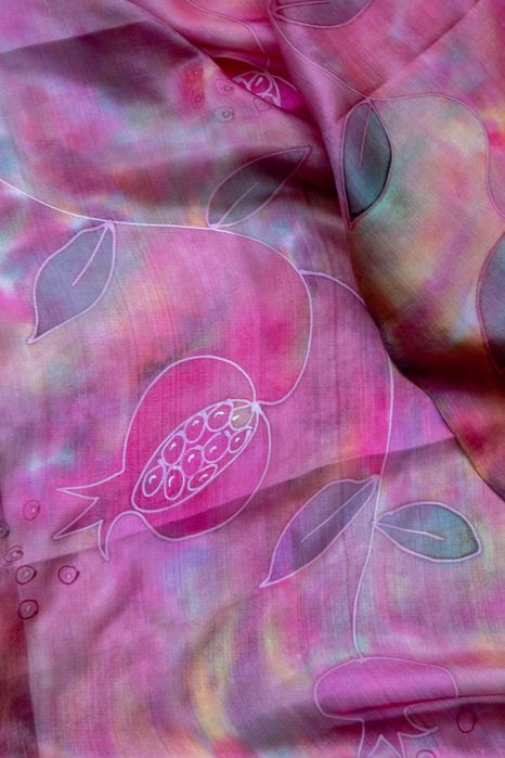 Шарф-палантин. Батик.