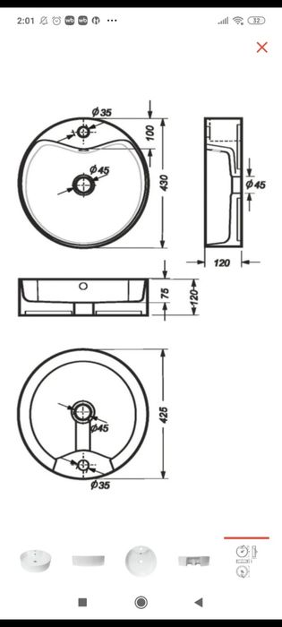 Раковина ,,sanita,,