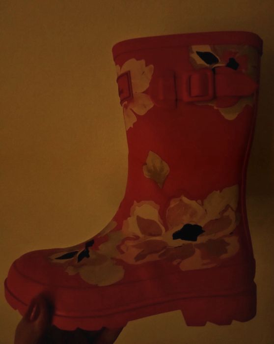 Cizme ploaie,cizme cauciuc roz Joules