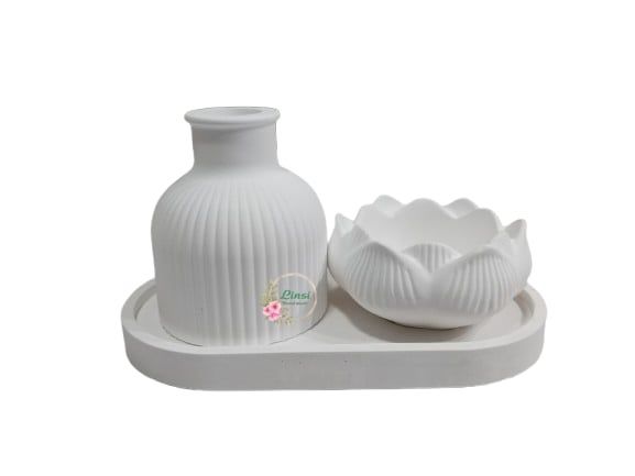 Гипсови вазички, свещички, кутийки за бижута
