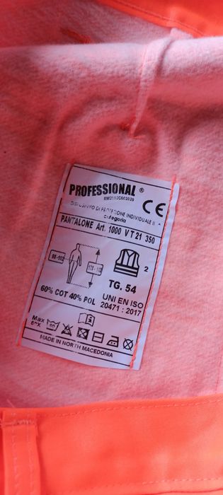 Pantaloni salopetă/lucru/muncă profesionali flanelați/vatuiti 52/L.