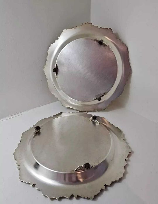 Два винтажных посеребренных больших блюда на стол из США