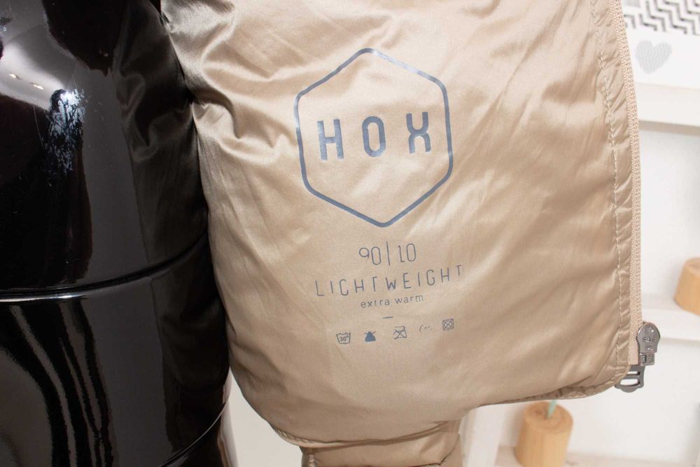 Hox дамско пухено яке кафяво без яка пълнеж 90% пух много топло L