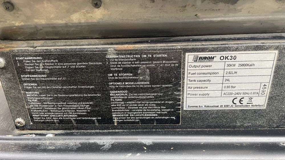 Tun caldura  profesional EUROM OK30