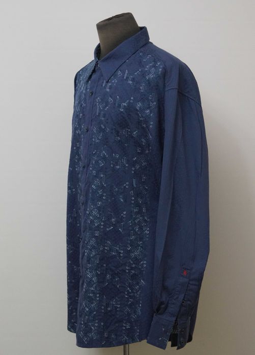 Camasa Robert Graham albastra brodata marimea 3XL