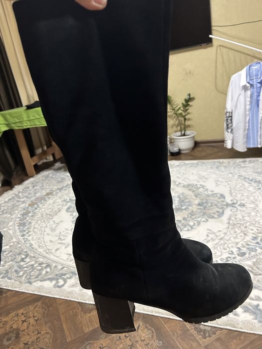 Сапоги замшевые б/у