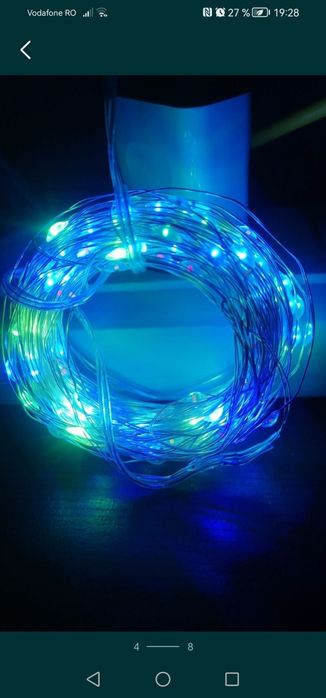 Lumini LED cu telecomanda cu 8 moduri, 20 m 200 LED-uri, pt decor, nou