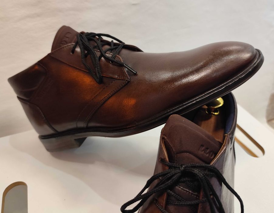Ghete lace-up premium 43 43.5 LLOYD piele naturala moale maro